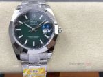 AR Factory Rolex Datejust Green Ombre Dial 41mm Dandong 3235 Movement Smooth Bezel Oyster Band Watch